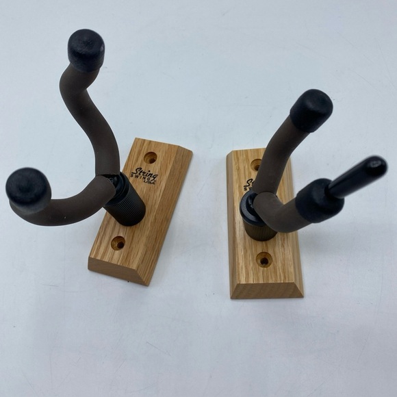 String Swing USA Hanger Wall Mount Holder Solid Oak natural Guitar - Picture 1 of 7